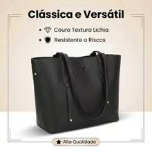 Women's Large Tote Bag, Elegant, Structured, Luxury, Minimalist, Long Shoulder Strap, Modern, Spacious, Fashionable, Casual, Chic, Executive, Work, College, Everyday Use, Textured, Durable, Versatile, Classic, Sophisticated, Large Capacity, Urban Style, Comfortable, Premium - 藍色 - 查看 6