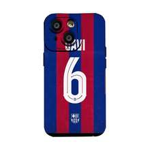 La camiseta del Barcelona de Gavi con el número seis. Esta elegante funda es compatible con Samsung, Apple, VIVO, OPPO, , Transsion, ,  y Honor. Fabricada en silicona TPU, ofrece protección contra golpes y caídas, además de una sensación superior. Es un regalo ideal para familiares, amigos y seres queridos, y la opción perfecta para San Valentín y Año Nuevo. - Negro - Ver 2