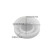 1pc DIY Clay Mold Floral Pedestal Silicone Mold Flower Border Round Ashtray Storage Tray Creative Plaster Decor Resin Mold, Suitable For DIY Handcraft, Craft Casting - Flowerbed Mold - View 7