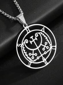 1 st Demon Sigill Hängsmycke Unisex Satanisk Baram Halsband Smycken Amulett - Retro - Visa 3