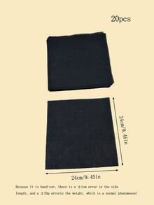 20pcs Linen Cross Stitch Fabric, Red/Gray/Black Optional, 25*25cm, Suitable For DIY Embroidery Patterns, Placemats, Coasters - Imitation Linen 25*25cm - View 9