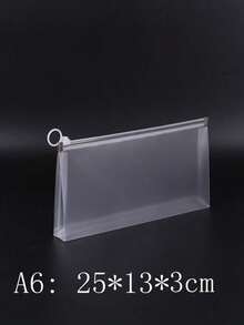 1 pieza/9 piezas Bolsa de archivo con cremallera transparente tamaño A4, Bolsa con cremallera tamaño A5, Bolsa de papelería para exámenes personalizada tamaño A6, de gran capacidad, carpeta de archivo expandible, organizador de archivos de plástico PP resistente con cierre, adecuado para la escuela, la oficina y el hogar - A - Ver 15