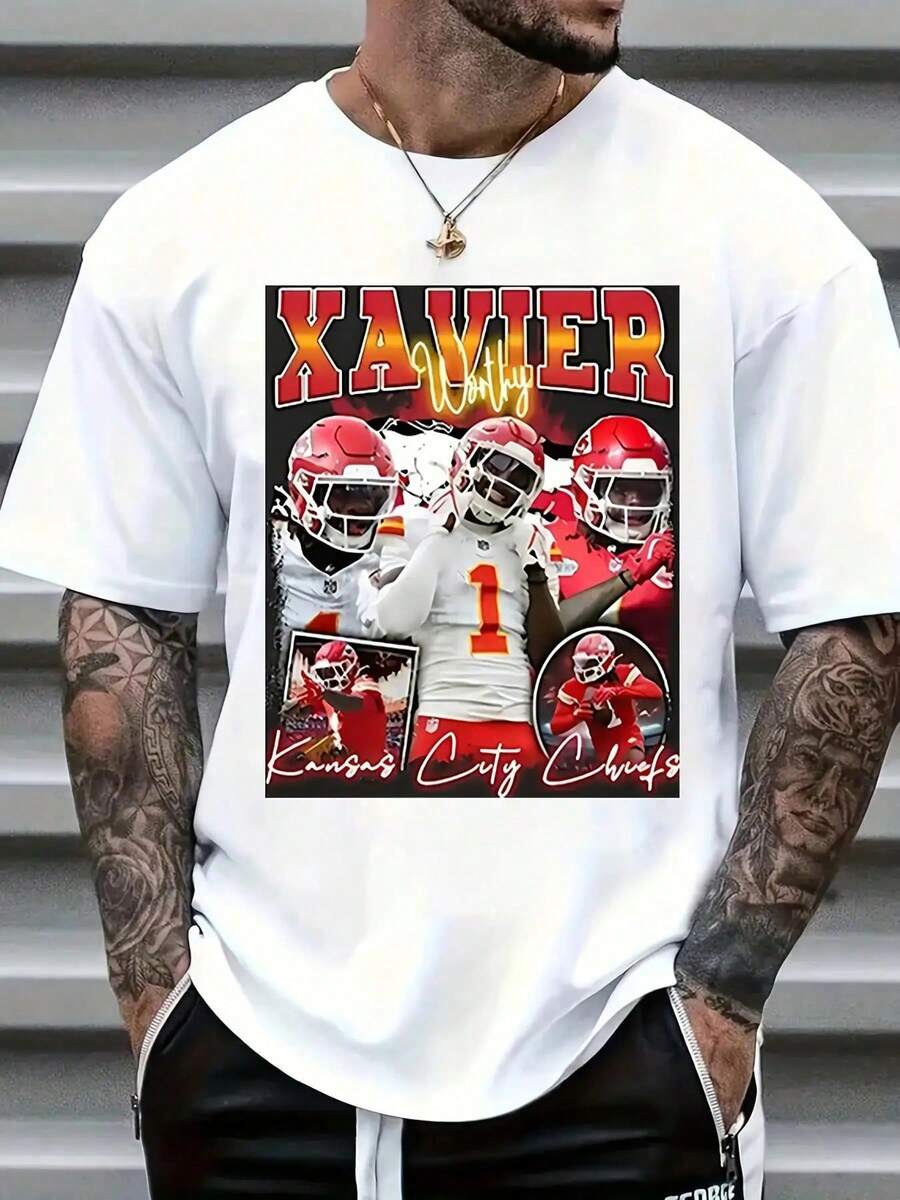 Camiseta Er Worthy de Manga Corta 100% Algodón 230G, Perfecta para Uso Casual y para Relajarse en Casa - Blanco - Ver 1