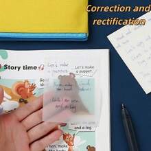 50pcs Transparent Sticky Notes, Memo Pad, Diary, Student Stationery, Office Supplies, Essential For Back To School Season - Clear - View 3