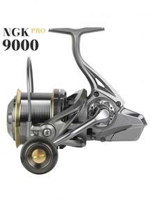 BILLINGS NGK PRO 海水纺车轮，8000-14000型，最大拖拽力33磅，大型鱼类渔轮，铝合金线杯，可兼容编织线，超顺滑强劲海钓轮 - 銀色 - 查看 7