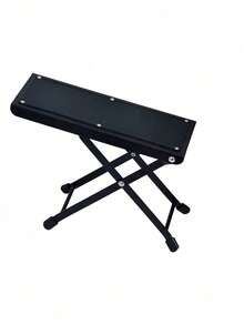 1pc Adjustable 3-Leg Foot Rest Pedicure Stool, Non-Slip Rubber Toe Nail Care Stand, Foldable Metal Foot Rest Platform - Black - View 5