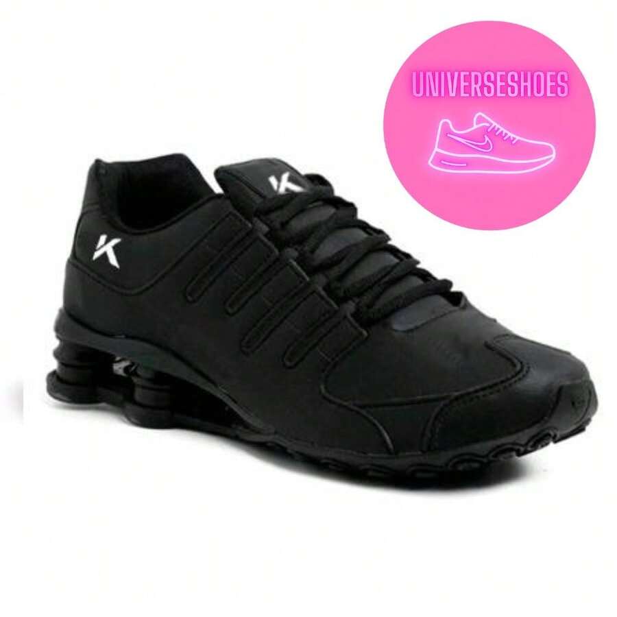 KOBERT 4-SPRING SPORTS TENNIS SHOES, WHITE, BLUE, BLACK, SIZES 34 TO 43, VERY HIGH QUALITY - 黑色 - 查看 1