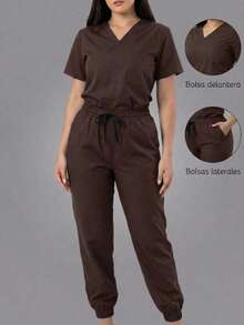 Scrub Sets - Chocolate Brown - View 1