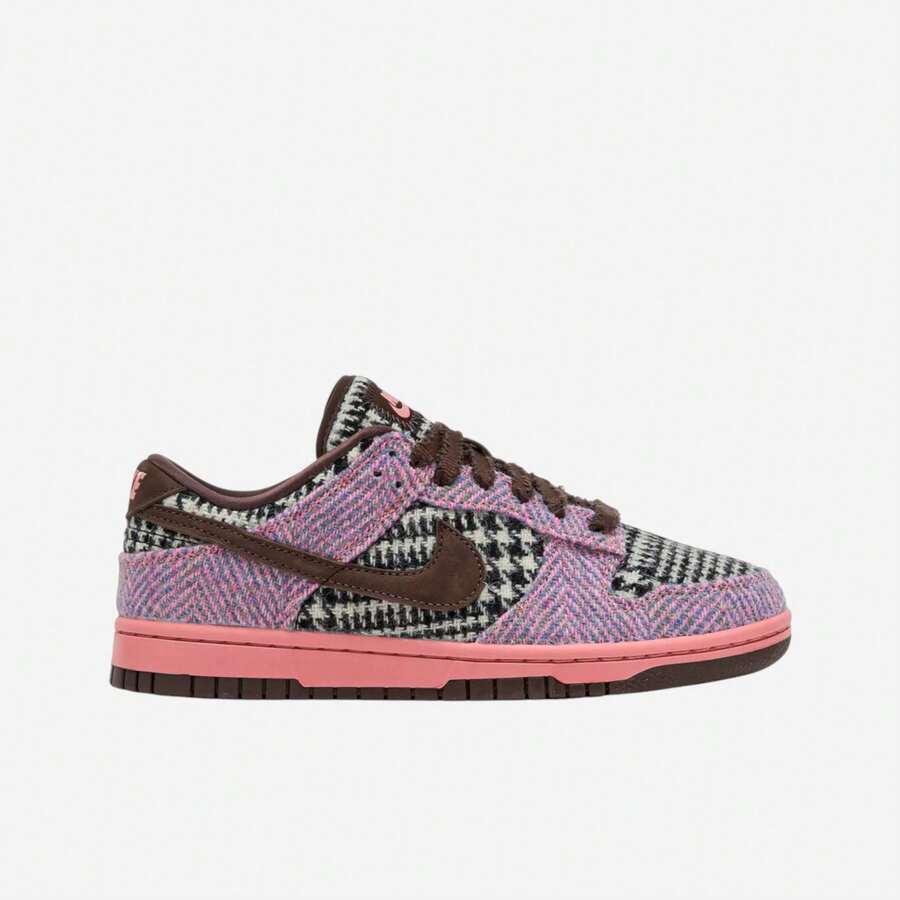 Nike Dunk Low Harris Tweed Purple Pink (Women's) - Hot Pink - View 1