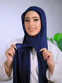 1pc Instant Jersey Hijab With Undercap, Silky Soft Breathable Fabric, Matching Jersey Hijab Scarf, Suitable For Daily Wear, Festivals, Prayers, Pilgrimage - Multicolor - View 13