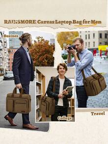 NEWHEY 1pc New Minimalist Large Capacity Business Travel Laptop Backpack, Daily Commute College Student Bag For Men, Travel Bags, Camping - Multicolor - View 4