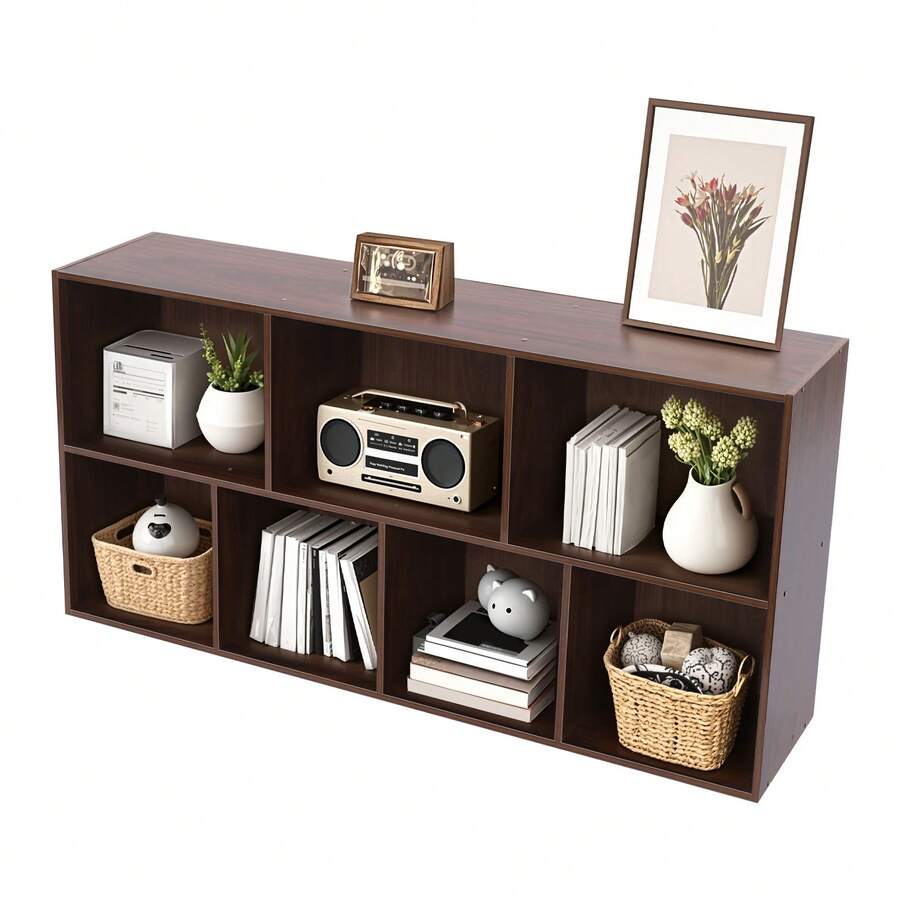 YUNRUX Bookcases - Chocolate Brown - View 1