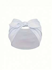 4件套女士发箍套装，兔耳朵发箍，可爱纯色发饰，弹力蝴蝶结发圈，适合秋冬季节佩戴 - 彩色 - 查看 11