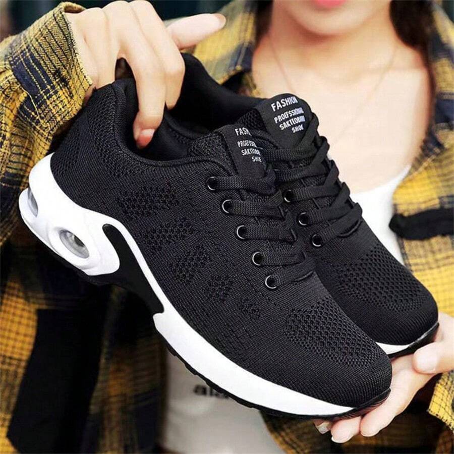 Women's Slip-Resistant Orthopedic Work Sneakers | Arch Support, Wide Toe Box For Nurses, Teachers, Chefs & All-Day Standing Professionals - Black - View 1