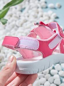 儿童休闲运动凉鞋，轻便时尚儿童户外凉鞋，男女童均适用 - 玫紅色 - 查看 10