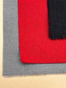 20pcs Linen Cross Stitch Fabric, Red/Gray/Black Optional, 25*25cm, Suitable For DIY Embroidery Patterns, Placemats, Coasters - Imitation Linen 25*25cm - View 7