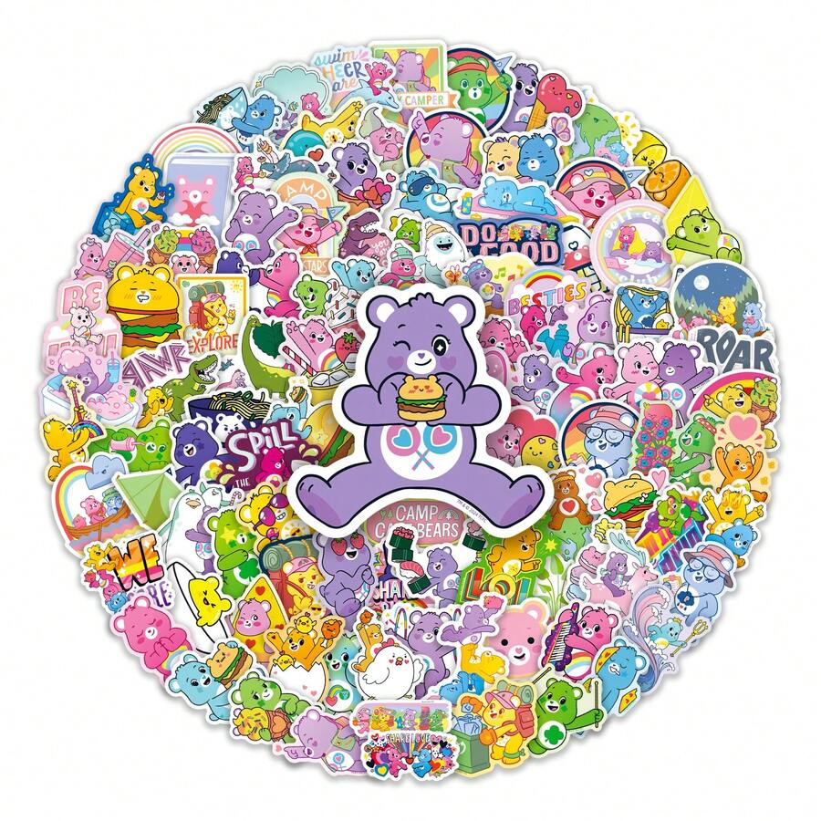 CARE BEARS [CẬP NHẬT ĐƯỢC ỦY QUYỀN - SẢN PHẨM NGỪNG SẢN XUẤT, GIẢM GIÁ 60% SAU KHI NIÊM YẾT] 100 miếng dán hình nhân vật hoạt hình, Bộ nhãn dán hình gấu hoạt hình dễ thương, Gấu cổ vũ, Gấu vui vẻ, Gấu cáu kỉnh, Gấu chia sẻ, Quà tặng, Nhãn dán văn phòng phẩm, Nhãn dán tự dán DIY cho bàn làm việc, Vật liệu lưu trữ, Đồ dùng tiệc sinh nhật, Nhãn dán chống nước, Nhãn dán graffiti dễ thương, Khung ảnh, Trang trí đàn guitar, Trang trí nhà cửa vui nhộn, Phụ kiện trang trí tiệc bạn bè, Quà tặng sinh nhật, Quà tặng Phục sinh, Quà tặng Ngày của Mẹ, Quà tặng tựu trường, Đồ dùng sổ lưu niệm, Văn phòng phẩm, Nhãn dán vui nhộn Kindle - A - Xem 1