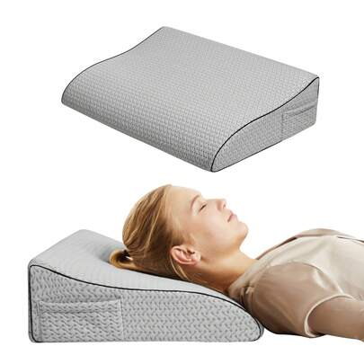 1 Piece Soft Resilient Multi-Functional Neck & Leg Support Sponge Cushion, Memory Foam Ergonomic Design, Breathable & Skin-Friendly, Effectively Relieves Pain For Cervical Spondylosis Patients, Assists Leg-Injured Patients In Improving Sleep, Comfortable Support For Home Bed Rest, Fits Body Shape To Reduce Pressure & Aid Sleep, Cares For Neck & Leg Health And Improves Sleep Quality