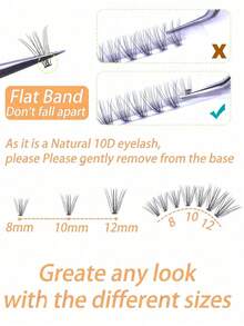 60pcs Single Cluster False Eyelashes, 10D, 6~15mm, Natural Look, Lengthening & Long-Lasting, Suitable For Party & Occasions - C - View 3
