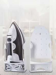 Ironing Board Holder And Hook, Universal Size For Home Use, Ironing Board Hanger, Electric Iron Rack, Storage Rack, Wall-Mounted Ironing Board Holder, Wall-Mounted No-Drill Daily Necessities Shelf, Space-Saving Multifunctional Storage Rack, Multifunctional Bedroom Storage - White - View 11