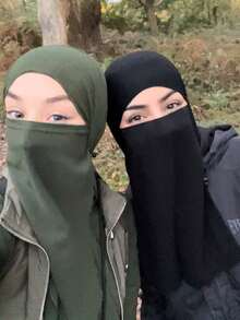 1件装女士时尚纯色面罩头巾，可遮住下巴，穆斯林头巾，内衬头巾，针织头巾，适合日常祈祷、外出、海滩、度假等场合。 - 彩色 - 查看 1