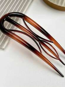 1/3个法式发夹 - U型复古醋酸纤维发夹，适用于细软和粗硬发质，夹力适中，轻松打造盘发、发髻和马尾辫，适合14岁以上女性，日常发饰 - 彩色 - 查看 11