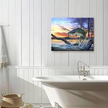 Prixas Print Large Mouth Bass Fish Canvas Wall Decor, Painting Living Room Bedroom Gallery Wrapped,X)Price Including Frame,Room Decor Bedroom,Smiling Friends,Room Decor,Decrotions,, Cuadros,Coffee Bar Essentials - 透明 - 查看 8