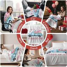 1PC KATSEYE Movie Poster Flannel Throw Blanket 50"X60" (Multiple Sizes) - Pink Filter Group Portrait & Directed By HYBE, Tapestry Wall Hanging, Room Decor, Perfect For Sofa, Bed, Office, Movie Poster Gift - 多色 3 - 查看 9