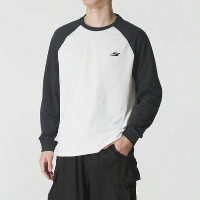 Skechers Unisex Long Sleeve Knit T-Shirt, Comfortable Soft Casual Wear For Daily, Travel, Commute, And Sports