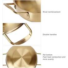 Olla Ramen coreana duradera de acero inoxidable, olla portátil para Pasta, fideos, mariscos, multiusos para el hogar y herramientas de cocina al aire libre - Ver 2