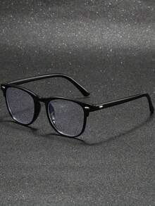 1/2件装 男女通用方形金黑铆钉透明眼镜配件，时尚全框眼镜 - 彩色 - 查看 8