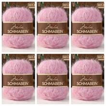 6卷/150克羊驼毛柔软马海毛纱线，适合婴儿手工编织，可用于编织帽子、围巾、毛衣、披肩等DIY作品。 - 6件裝 - 查看 26