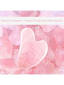 Rose Pink Gua Sha Massage Board Jade Face Massager Tool For Face Neck Back Body - Multicolor - View 3