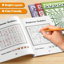 Serie de desafíos lógicos de Sudoku - Libro de actividades con rompecabezas de cuadrícula numérica desde nivel principiante hasta avanzado, entrenamiento cerebral para enfoque, pensamiento crítico y habilidades matemáticas, regalo educativo sin pantalla para Pascua, temporada de graduación y vacaciones de verano - Sudoku - Ver 5