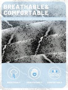 1 pieza Sábana ajustada con estampado de patrón blanco desvanecido minimalista y moderno, cubierta de cama estampada para dormitorio, protector de colchón, protector contra el polvo, ropa de cama (excluye la funda de almohada) - Multicolor - Ver 6