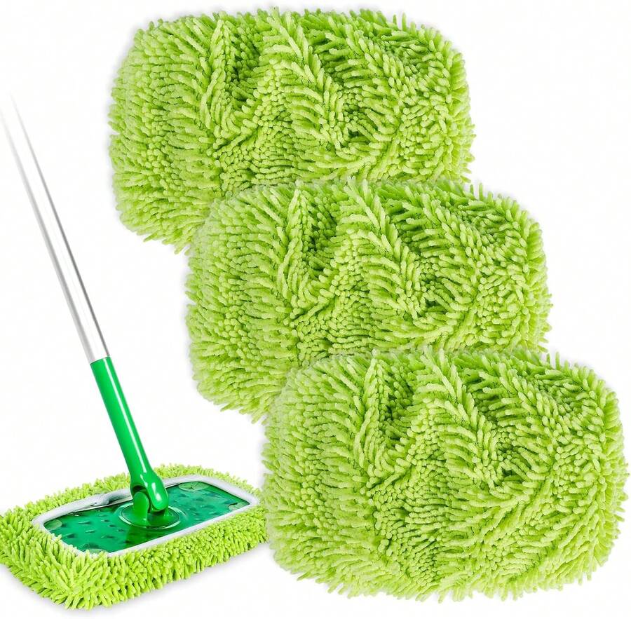 Reusable Dry Sweeping Cloths Microfiber Wet Wet Mopping Cloths, Mop Pads Compatible With  Sweep &Amp; Mop Deluxe 2-In-1 Floor Mopping And Sweeping Kit, Replacement For Multi-Surface Floor Cleaning - A - View 1