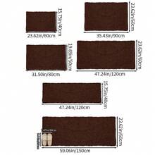 1 tấm thảm phòng tắm/nhà vệ sinh mềm mại, thấm hút tốt, chống trơn trượt, chất liệu chenille tối giản. - Cà phê nâu - Xem 2