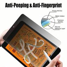 ZYONS Shockproof Privacy Screen Protector Tablet Film For 11/11th/10/Pro/Air/Mini 7.9-12.9 Inch Matte Anti-Glare Privacy Filter Left & Right Privacy Protection Suitable For Office Commuting And Public Places Browsing Anti-Fingerprint Coating Cleaning Kit And Compatible With Phone Cases Edge Essential Screen Protector For Daily Use Office Home Tablet Waterproof Shockproof Anti-Scratch 1pc Spring Gift - Black - View 6