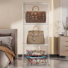 1pc Multi-Function Transparent Acrylic Storage Box - Dust-Proof Display Case Suitable For Models, Tools And Books | Transparent Storage Container, Product Display Rack, Bag Storage, Toy Storage, Shoe Storage, Cosmetic Storage - Multicolor - View 7