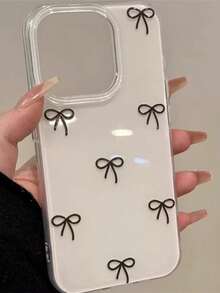 可爱3D渐变闪粉手机壳，适用于 17 Pro Max、17 Pro、17 Air、16、15、14 Plus、13、12 Pro Max、11，奢华闪亮保护软壳手机壳 - 蝴蝶結 - 查看 1
