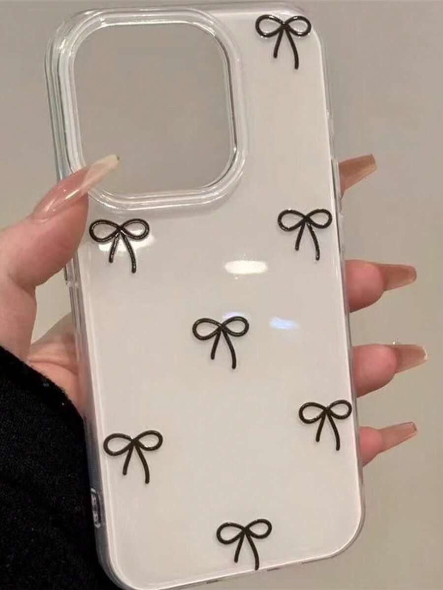 可爱3D渐变闪粉手机壳，适用于 17 Pro Max、17 Pro、17 Air、16、15、14 Plus、13、12 Pro Max、11，奢华闪亮保护软壳手机壳 - 蝴蝶結 - 查看 1