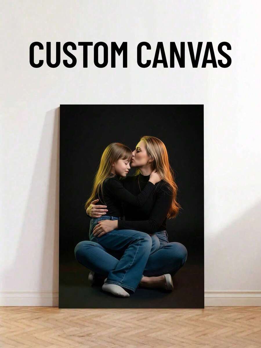 个性化家谱帆布画，可定制祖父母姓名和照片，心形树枝装饰墙画，圣诞节/生日礼物，适合送给祖父母，也适合客厅、卧室、办公室装饰。 - 彩色 - 查看 1