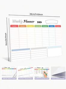 Sổ kế hoạch tháng không ghi ngày tháng, lịch trống, kích thước 11,4" x 14,7", thích hợp làm quà tặng cho nam và nữ. - Nhiều màu - Xem 4