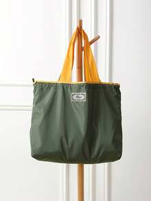 可重复使用可折叠购物袋，带提手，大容量抽绳手提袋，轻便耐用，日常携带收纳袋，可机洗，多种颜色可选。适用于婚礼、生日、海滩、健身房、工作和办公室等场合，是送给女性、母亲和女士的理想礼物。 - 彩色 - 查看 7