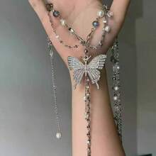 1pc European And American Minimalist Butterfly Tassel Multi-Layer Beaded Waist Chain, Unique Elegant Fashionable Elegant Sexy Waist Chain, Women's Holiday Gift Party Jewelry - Multicolor - View 2