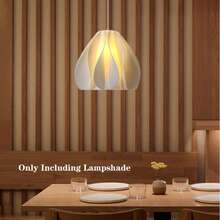 Small 3D Printed Lamp Shade, Nordic Modern Minimalist Dining Room Bedroom French Cream Style Petal ABS Plastic Lamp Shade, E14 Lamp Socket (Comes With Socket Ring), Excluding Power Supply - 3D Lampshade - View 10
