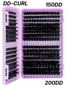 1280pcs/640pcs DD Curl Individual False Eyelashes, High Volume Lash Book, 50D+60D+80D+100D Lash Clusters, Beginner-Friendly, Soft & Fluffy, Creates Natural Look, Easy DIY Segmented False Lashes At Home, Long-Lasting & Dense, Convenient Lash Book For Carrying, Can DIY Fox Eyes/Cat Eyes/Stage Makeup, Includes Lash Glue, Tweezers & Brush, Perfect For Weddings, Parties, Outdoor, Travel, Carnival, Music Festivals, Halloween, Christmas, Eye Lash Clusters, Individual Eyelashes, Lashes, Fake Lashes, Beauty & Health, Festive Glam Beauty - 紫色 - 查看 7