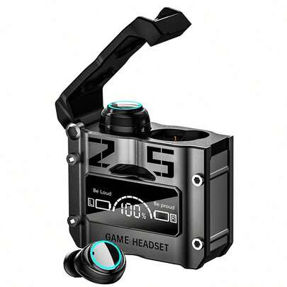 Fashionable Mechanical Style Wireless Portable TWS Bluetooth 5.3 Earphones With High Battery Life, Low Latency And Deep Bass For Gaming