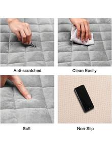 Car Seat Cover, Luxury Plush 4-Season Universal Seat Cushion Cover For Sedan Bottom Seats, Front & Rear Comfortable Protective Cover For SUV, Non-Slip Rubber Bottom With Storage Pocket, Auto Accessories - Car Bottom Seat Cover - View 7