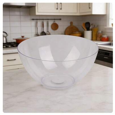 Large Clear Plastic Classic Punch Bowl – Heavy-Duty, Shatter-Resistant, Ideal For Gatherings & Celebrations